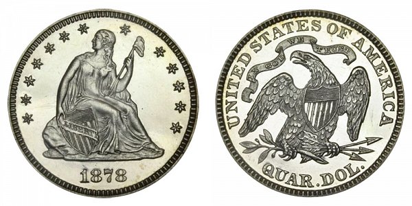 1878 Seated Liberty Quarter 