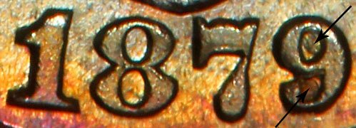 1879 9 Over 8 9/8 Shield Nickel