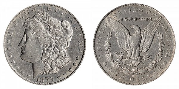 1879 CC Morgan Silver Dollar - Capped Die CC Over CC RPM