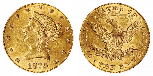 1879 S Liberty Head $10 Gold Eagle - Ten Dollars 