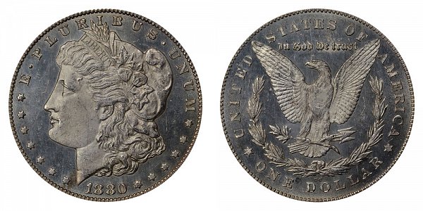 1880/79 CC Morgan Silver Dollar - Reverse of 1878 - 80 Over 79 Overdate 