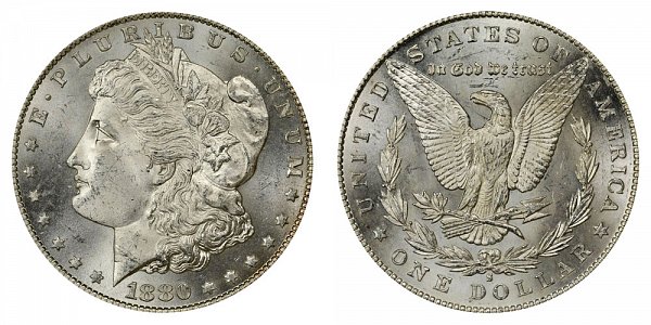 1880/9 S Morgan Silver Dollar - 0 Over 9 Overdate