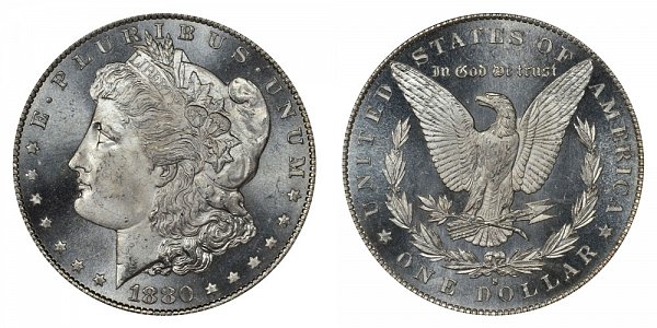 1880 S Morgan Silver Dollar - Normal Date 