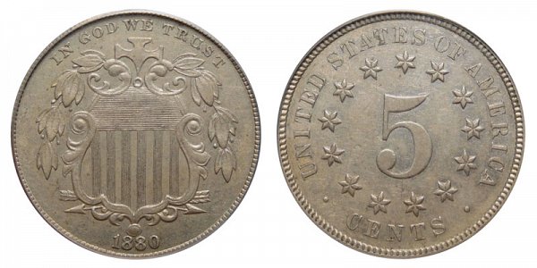 1880 Shield Nickel 
