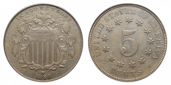 1880 Shield Nickel 