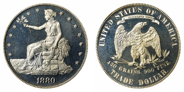 1880 Trade Silver Dollar Proof 