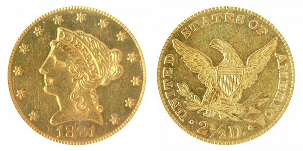 1881 Liberty Head $2.50 Gold Quarter Eagle - 2 1/2 Dollars 