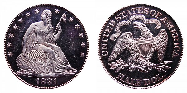 1881 Seated Liberty Half Dollar 