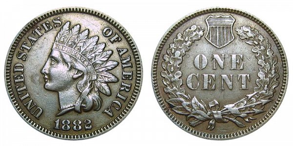 1882 Indian Head Cent Penny 