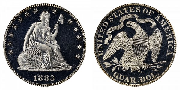 1883 Seated Liberty Quarter 