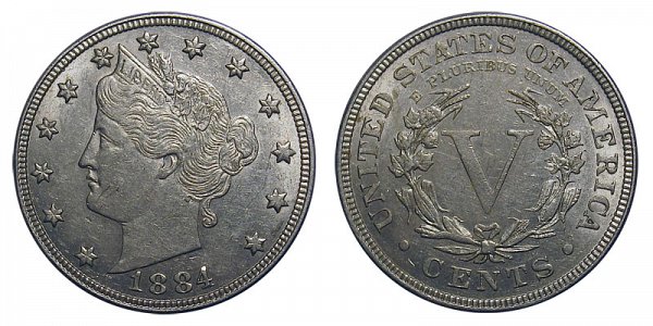 1884 Liberty Head V Nickel 