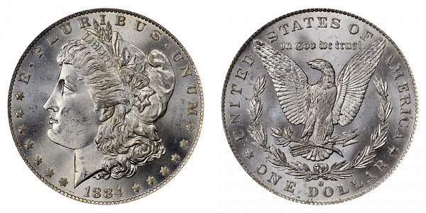 1884 O Morgan Silver Dollar 