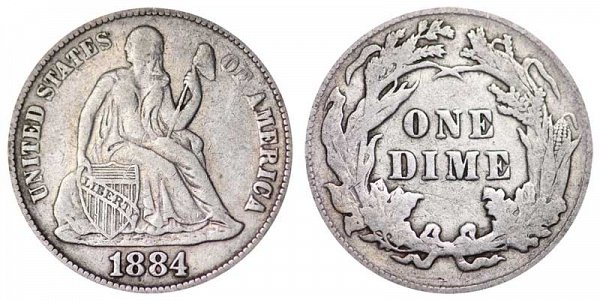 1884 Seated Liberty Dime