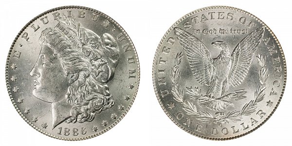 1886 O Morgan Silver Dollar 