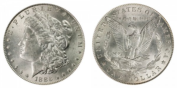 1886 O Morgan Silver Dollar