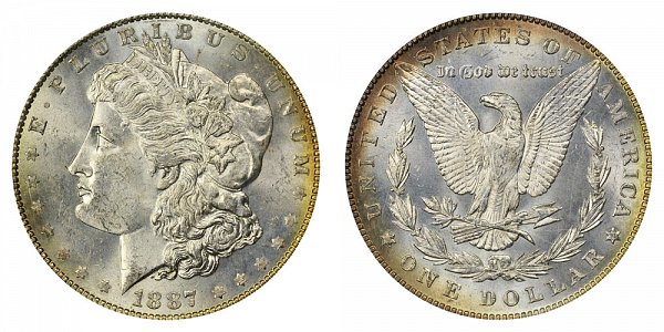 1887/6 Morgan Silver Dollar - 7 Over 6 Overdate