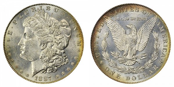 1887/6 Morgan Silver Dollar - 7 Over 6 Overdate 