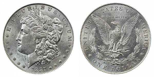 1887 O Morgan Silver Dollar 