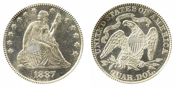 1887 Seated Liberty Quarter 