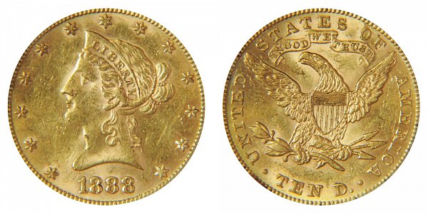 1888 Liberty Head $10 Gold Eagle - Ten Dollars 