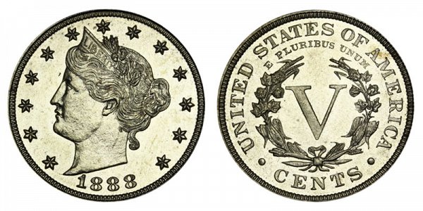 1888 Liberty Head V Nickel