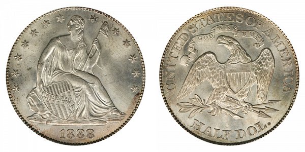 1888 Seated Liberty Half Dollar 