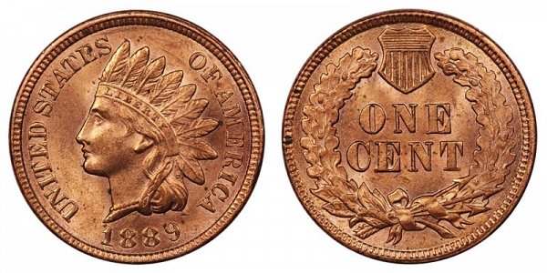 1889 Indian Head Cent Penny 