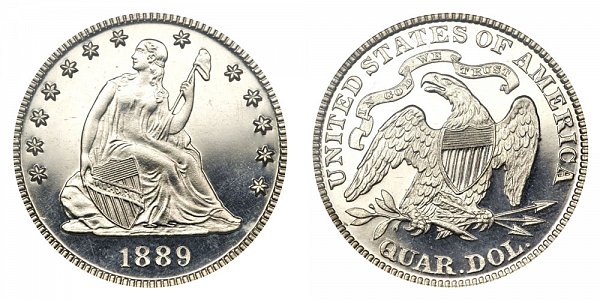 1889 Seated Liberty Quarter 