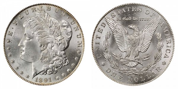 1891 CC Morgan Silver Dollar