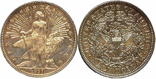 Barber's 1891 Columbia Half Dollar Pattern Coin