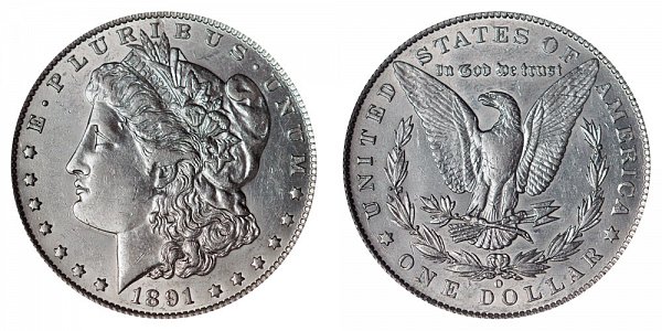 1891 O Morgan Silver Dollar