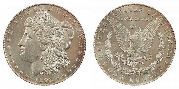 1892 CC Morgan Silver Dollar 