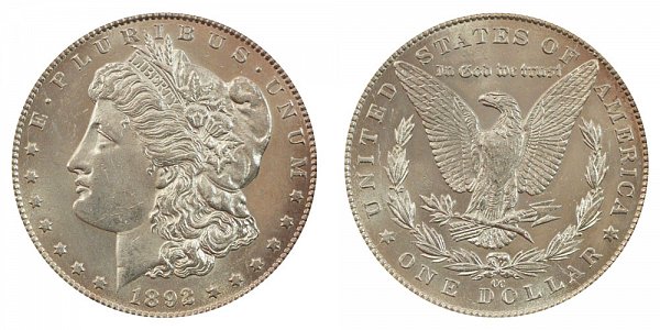 1892 CC Morgan Silver Dollar