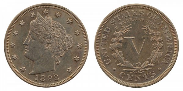 1892 Liberty Head V Nickel