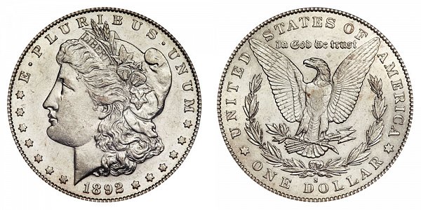 1892 S Morgan Silver Dollar