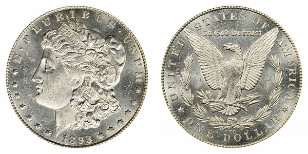 1893 CC Morgan Silver Dollar 