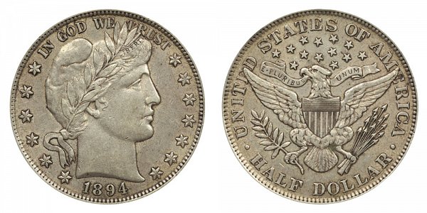 1894 Barber Silver Half Dollar