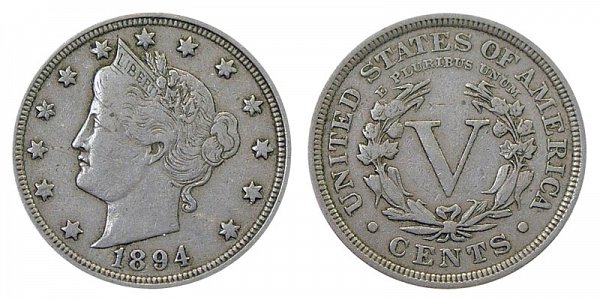 1894 Liberty Head V Nickel