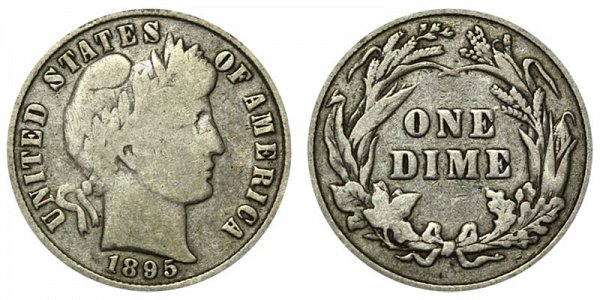 1895 Silver Barber Dime 