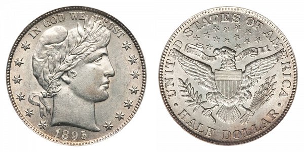 1895 Barber Silver Half Dollar 