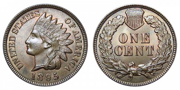 1895 Indian Head Cent Penny 