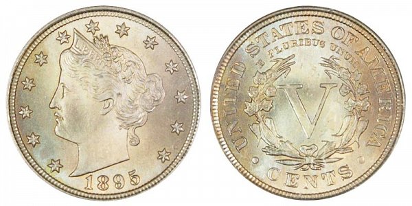 1895 Liberty Head V Nickel 