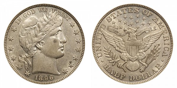 1896 Barber Silver Half Dollar 
