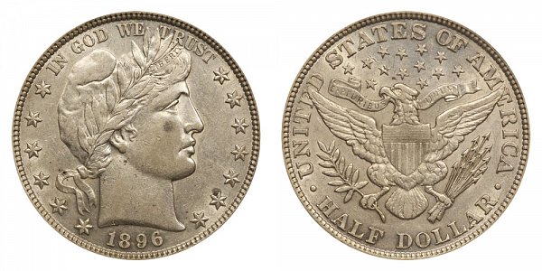 1896 Barber Silver Half Dollar