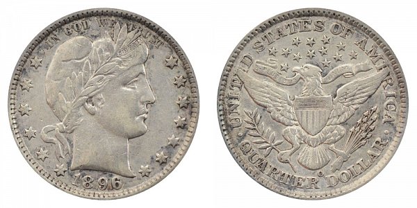 1896 O Barber Quarter 