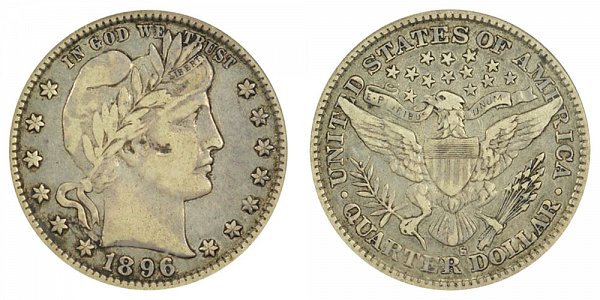 1896 S Barber Quarter 
