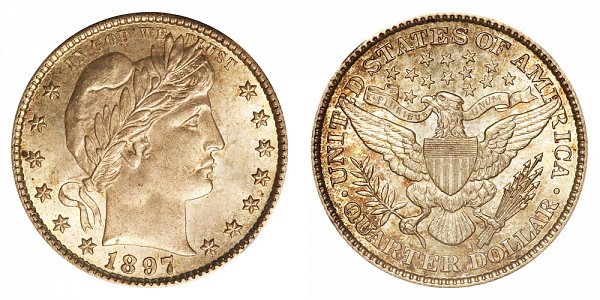 1897 S Barber Quarter 