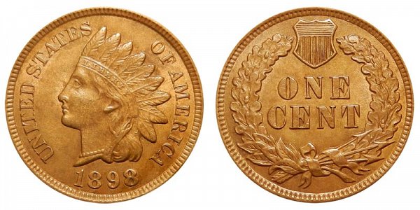 1898 Indian Head Cent Penny