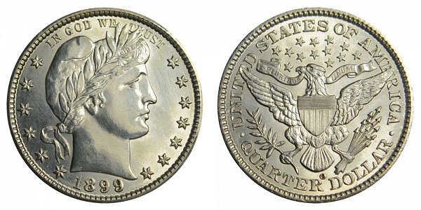 1899 O Barber Quarter 