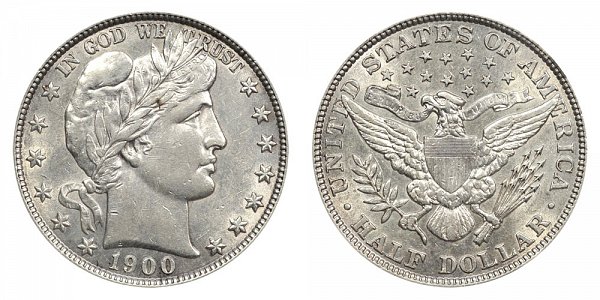 1900 Barber Silver Half Dollar 